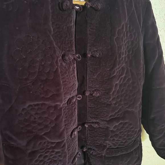 Elegant Dark Purple Teddy Jacket - Picture 4 of 5